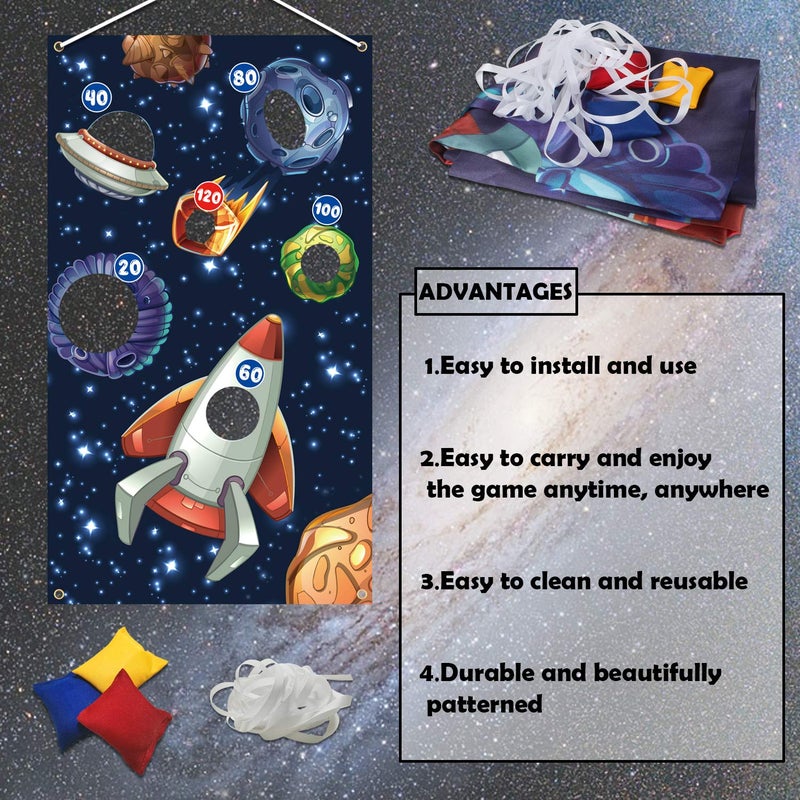 PAKBOOM Outer Space Toss Games Banner Backdrop Indoor or Outdoor Galaxy Theme Birthday Party Decorations Supplies for Kids Adults Family - Image 4